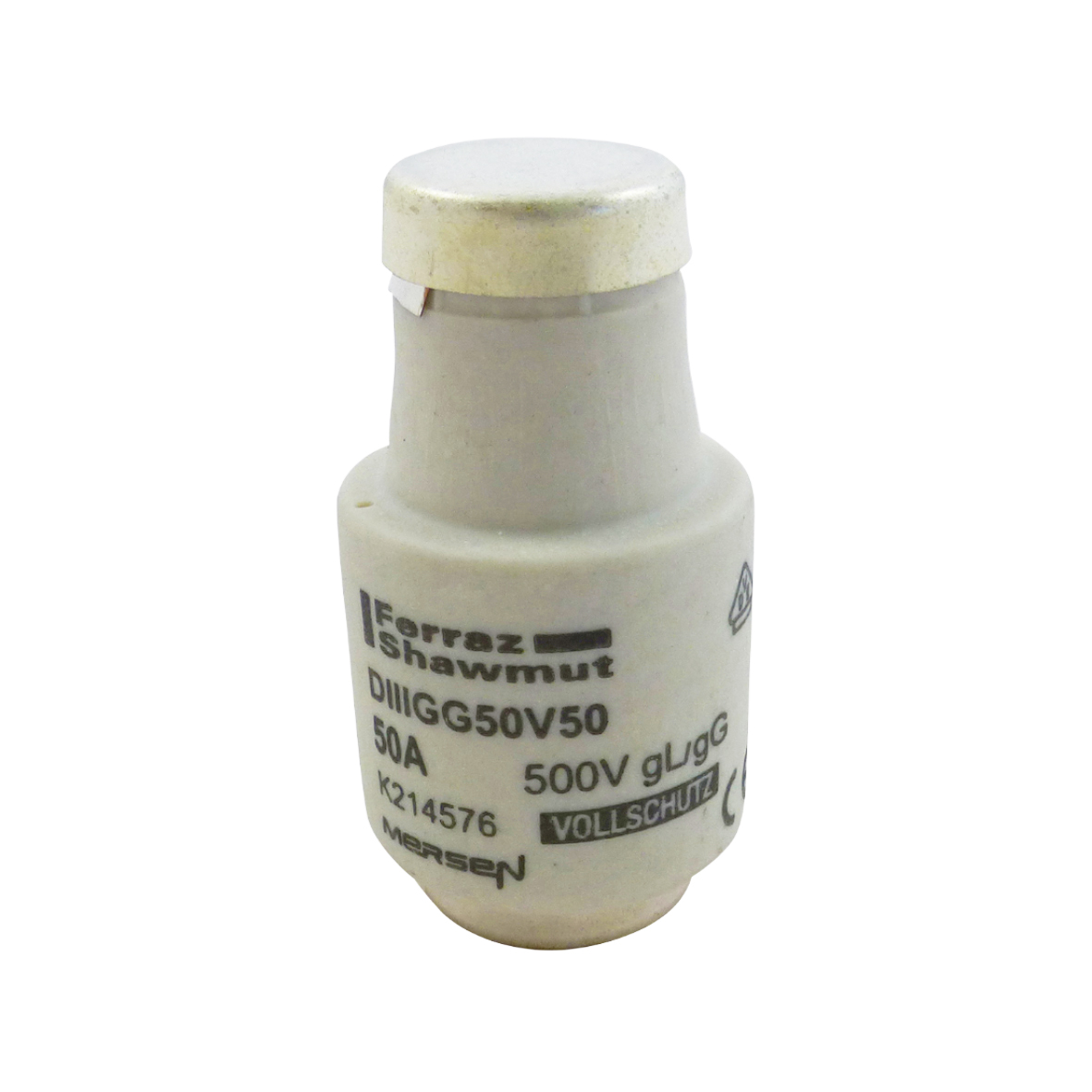 MERS DIII E33 gG 500Vac/dc 50kA 50A White IEC - DIIIGG50V50 - K214576