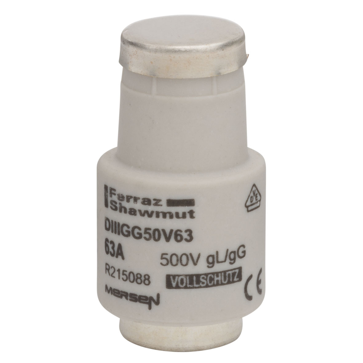 MERS DIII E33 gG 500Vac/dc 50kA 63A Copper IEC - DIIIGG50V63 - R215088