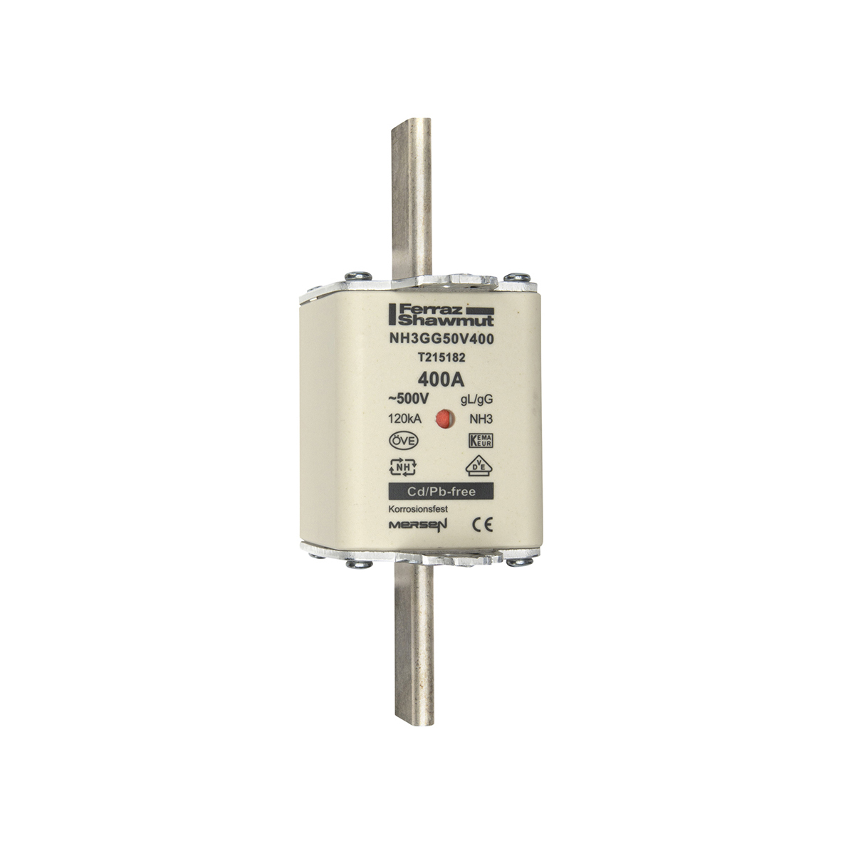 MERS NH3 gG 500Vac/250Vdc 120kA 400A IEC - NH3GG50V400- T215182