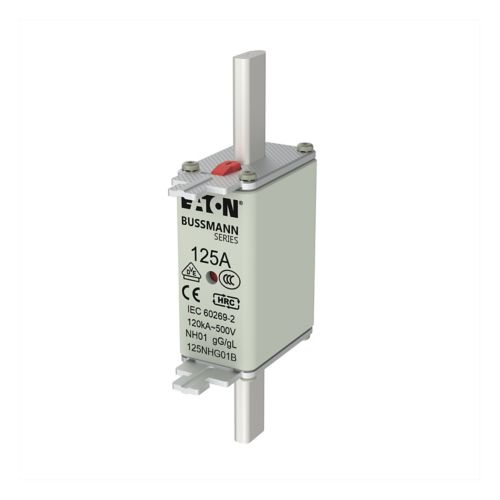 BUSS NH01 gL/gG 500Vac 120kA 125A Dual ind. - 125NHG01B