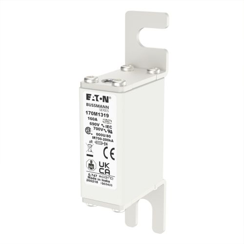 BUSS HS Size 000 aR 690Vac 200kA 160A  IEC/DIN 000U/80 AR UC - 170M1319