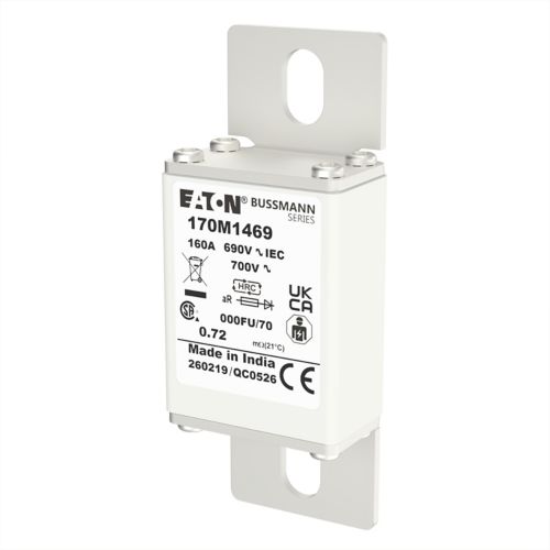 BUSS HS Size 000 aR 690Vac 200kA 160A IEC 000FU/70 AR UR - 170M1469