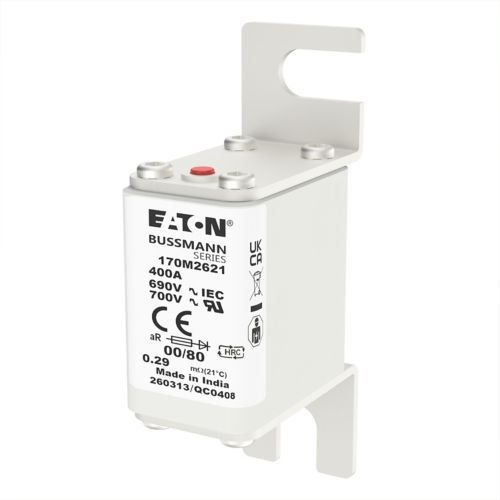 BUSS HS Size 00 aR 690Vac 200kA 400A IEC/DIN 00/80 AR UR - 170M2621