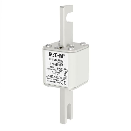 BUSS HS Size 1 aR 690Vac 200kA 315A IEC/DIN 1*/110 AR UC - 170M3167