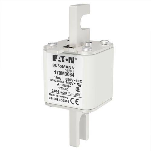 BUSS HS Size 1 aR 690Vac 200kA 160A IEC/DIN 1*TN/80 AR UC Type T-ind. - 170M3064