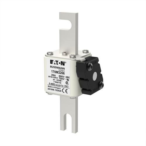 BUSS HS Size 1 aR 690Vac 200kA 250A IEC/DIN 1*KN/110 AR UC Type K-ind. - 170M3266