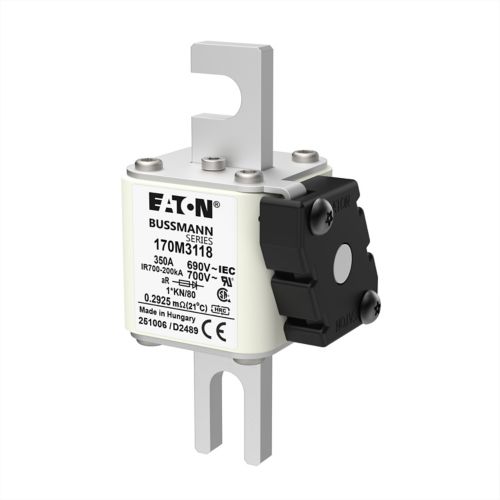 BUSS HS Size 1 aR 690Vac 200kA 350A IEC/DIN 1*TN/80 AR UC Type K-ind. - 170M3118