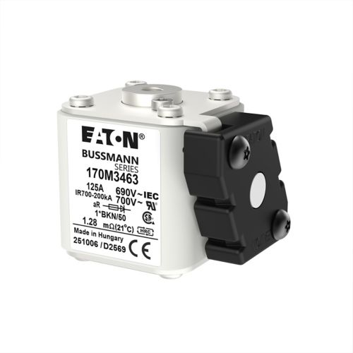 BUSS HS Size 1 aR 690Vac 200kA 125A IEC/UL 1*BKN/50 AR UC Type K-ind. - 170M3463