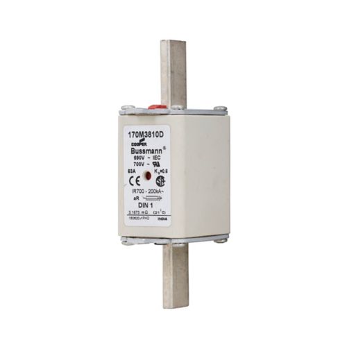 BUSS HS Size 1 aR 690Vac 200kA 63A IEC/DIN 1 HSDNH Type T-ind. - 170M3810D