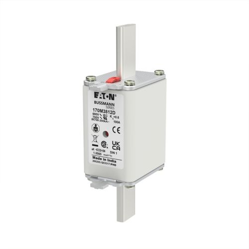 BUSS HS Size 1 aR 690Vac 200kA 100A IEC/DIN 1 HSDNH Type T-ind. - 170M3812D