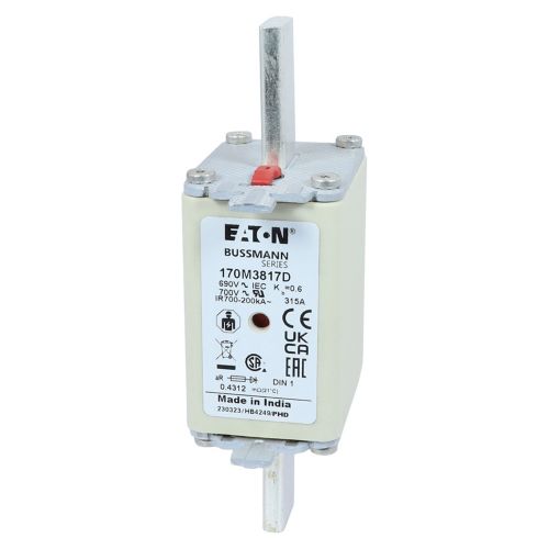BUSS HS Size 1 aR 690Vac 200kA 315A IEC/DIN 1 HSDNH Type T-ind. - 170M3817D