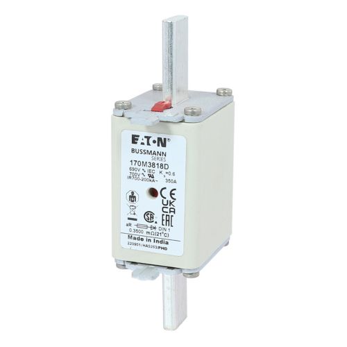 BUSS HS Size 1 aR 690Vac 200kA 350A IEC/DIN 1 HSDNH Type T-ind. - 170M3818D