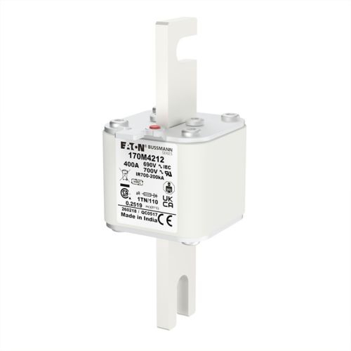 BUSS HS Size 1 aR 690Vac 200kA 400A IEC/DIN 1TN/110 AR UC Type T-ind. - 170M4212