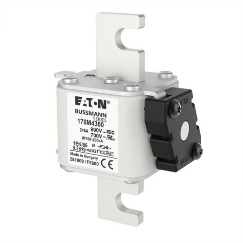 BUSS HS Size 1 aR 690Vac 200kA 315A IEC 1EK/86 AR UC Type K-ind. - 170M4360