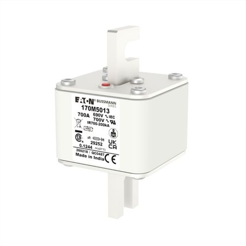 BUSS HS Size 2 aR 690Vac 200kA 700A IEC/DIN 2/80 AR UC - 170M5013