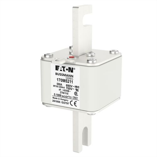 BUSS HS Size 2 aR 690Vac 200kA 550A IEC/DIN 2TN/110 AR UC Type T-ind. - 170M5211