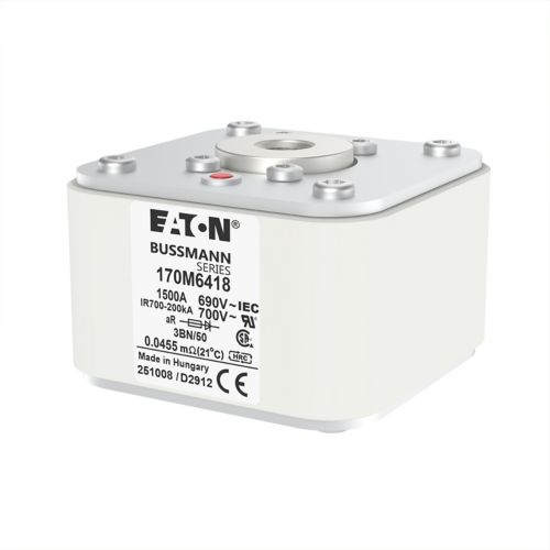 BUSS HS Size 3 aR 690Vac 200kA 1500A IEC/UL 3BN/50 AR UC - 170M6418
