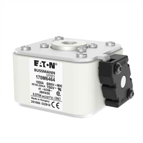 BUSS HS Size 3 aR 690Vac 200kA 1000A IEC/UL 3BKN/50 AR UC Type K-ind. - 170M6464