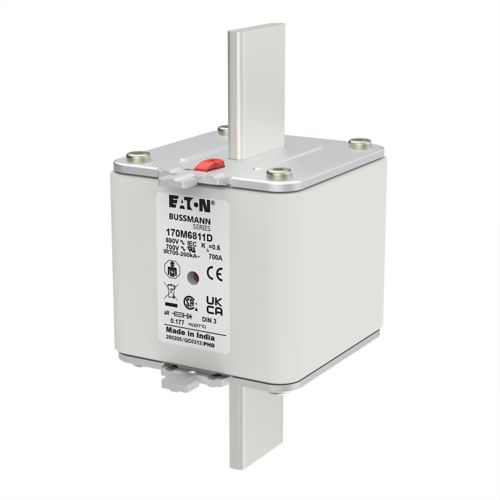 BUSS HS Size 3 aR 690Vac 200kA 700A IEC/DIN 3 HSDNH Type T-ind. - 170M6811D