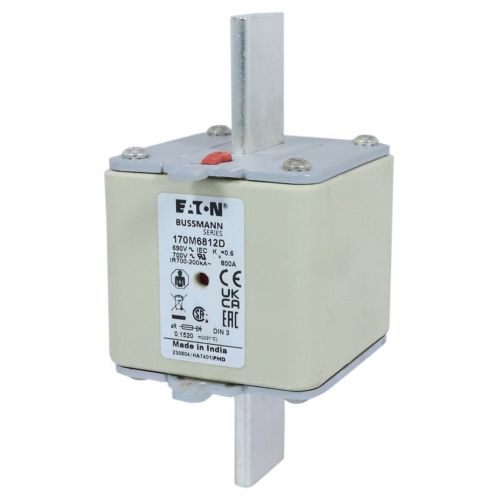 BUSS HS Size 3 aR 690Vac 200kA 800A IEC/DIN 3 HSDNH Type T-ind.  - 170M6812D