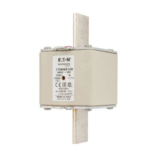 BUSS HS Size 3 aR 690Vac 200kA 1000A IEC/DIN 3 HSDNH Type T-ind.  - 170M6814D