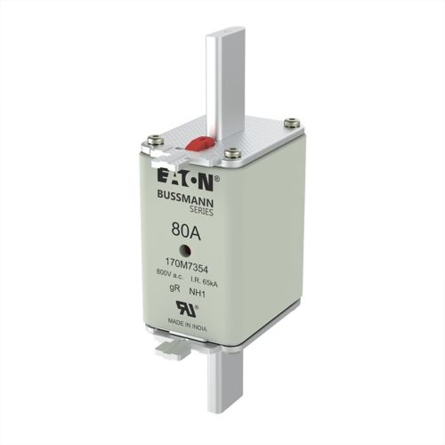 BUSS HS Size 1 gR 800Vac 65kA 80A Fuse 80A IEC/UL - 170M7354