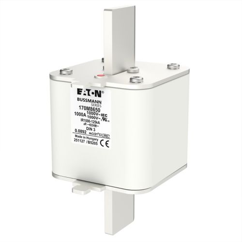 BUSS HS Size 3 aR 1000Vac 100kA 1000A IEC/DIN 3 AR UR - 170M8650