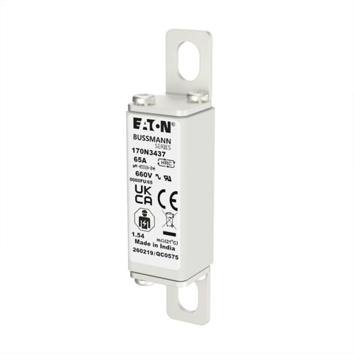 BUSS HS Size 0000 gR 660Vac 200kA 65A IEC 0000FU/65 GR - 170N3437