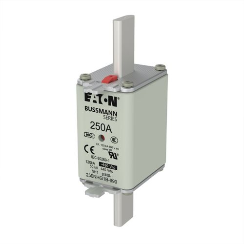 BUSS NH1 gG 690Vac 120kA 250A IEC Dual ind. - 250NHG1B-690