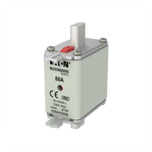 BUSS NH00 gG 500Vac 120kA 50A IEC Dual ind. - 50NHG00B