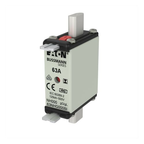 BUSS NH000 gG 500Vac 120kA 63A IEC Dual ind. Isolated - 63NHG000B