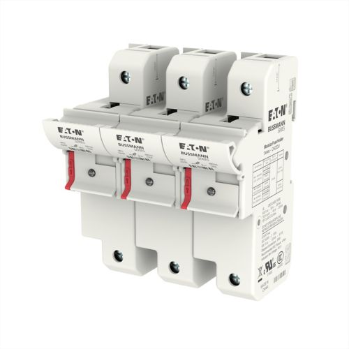 BUSS Fuse holder 22x58mm 3P Discon.  690Vac max. 125A IEC Neon Ind. - CH223DIU