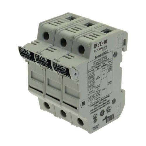 BUSS Fuse holder Class CC 10x38mm 3P Discon. 600Vac max. 30A UL - CHCC3DU