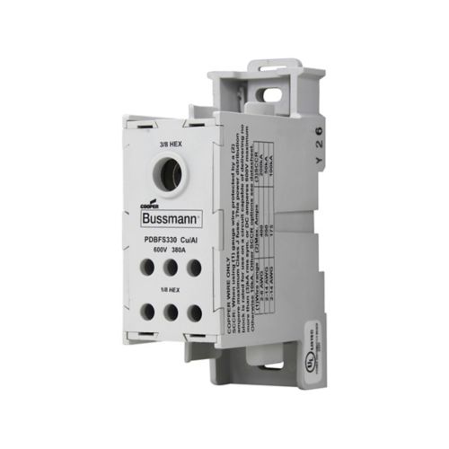 BUSS Distribution block 1P 600Vac/dc 380A UL 1 input/6 output - PDBFS330