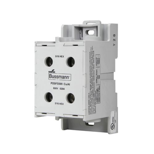 BUSS Distribution block 1P 600Vac/dc 620A UL 2 input/2 output - PDBFS500