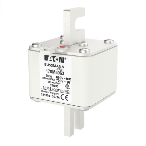 BUSS HS Size 2 aR 690Vac 200kA 700A IEC/DIN type T-ind. 2TN/80 AR UC - 170M5063