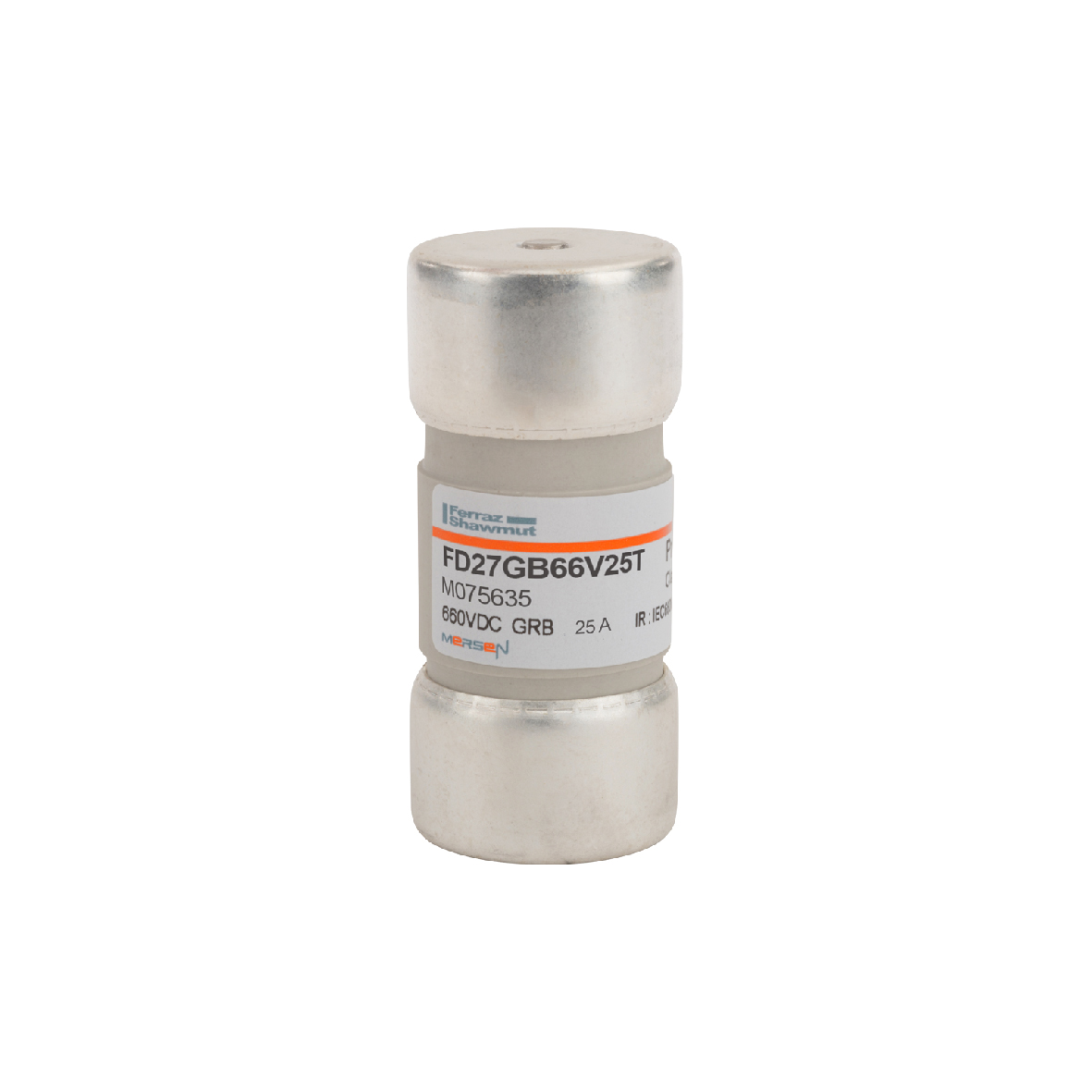 MERS HS 27x60mm gR 660Vdc 50kA 25A GRB Striker IEC- FD27GB66V25T - M075635