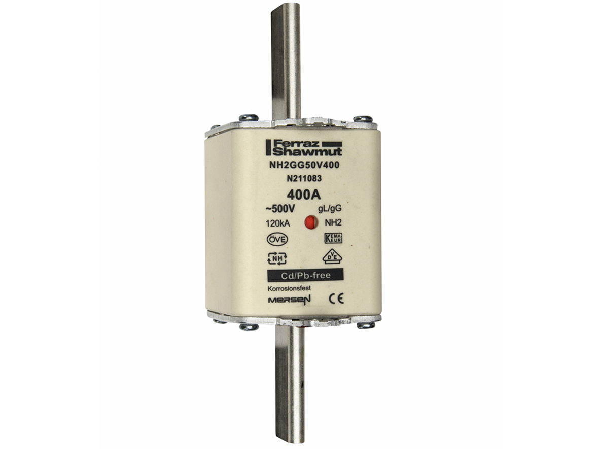 MERS NH2 gG 500Vac/250Vdc 120kAac/80kAdc 400A Dual ind. IEC - NH2GG50V400 - N211083