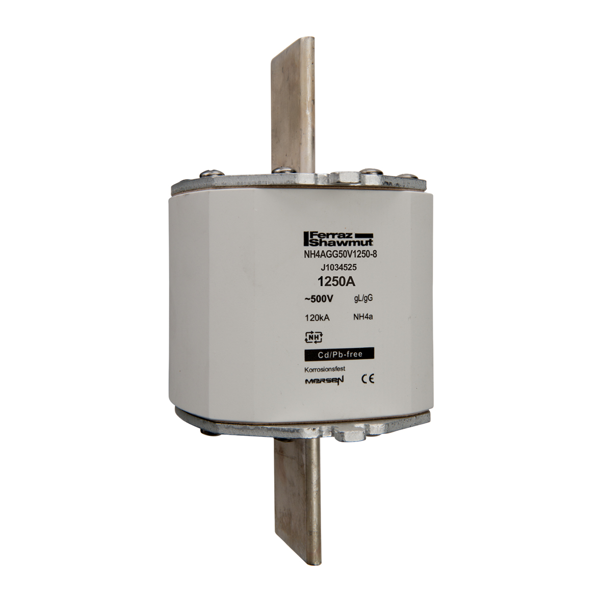 MERS NH4a gG 500Vac/250Vdc 120kAac/70kAdc 1250A top ind. IEC - NH4AGG50V1250-8 - J1034525