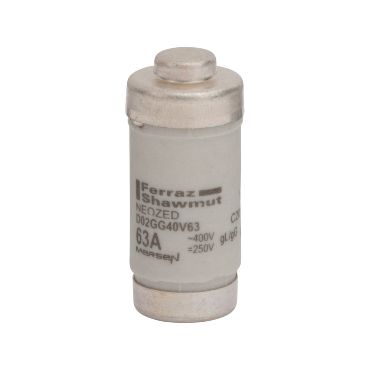 MERS D02 E18 gG 400Vac/250Vdc 50kA 63A Copper IEC - D02GG40V63 - C201873