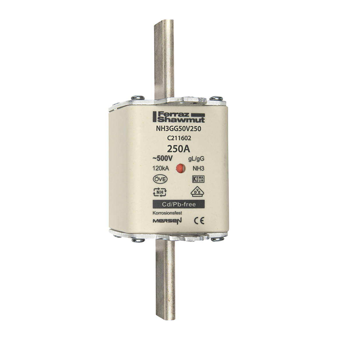 MERS NH3 gG 500Vac 120kA 250A doubl ind. IEC - NH3GG50V250 - C211602