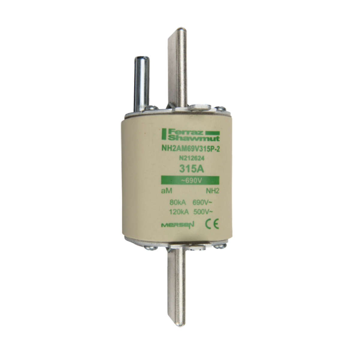 MERS NH2 aM 690Vac 80kA 315A striker IEC -  NH2AM69V315P-2 - N212624