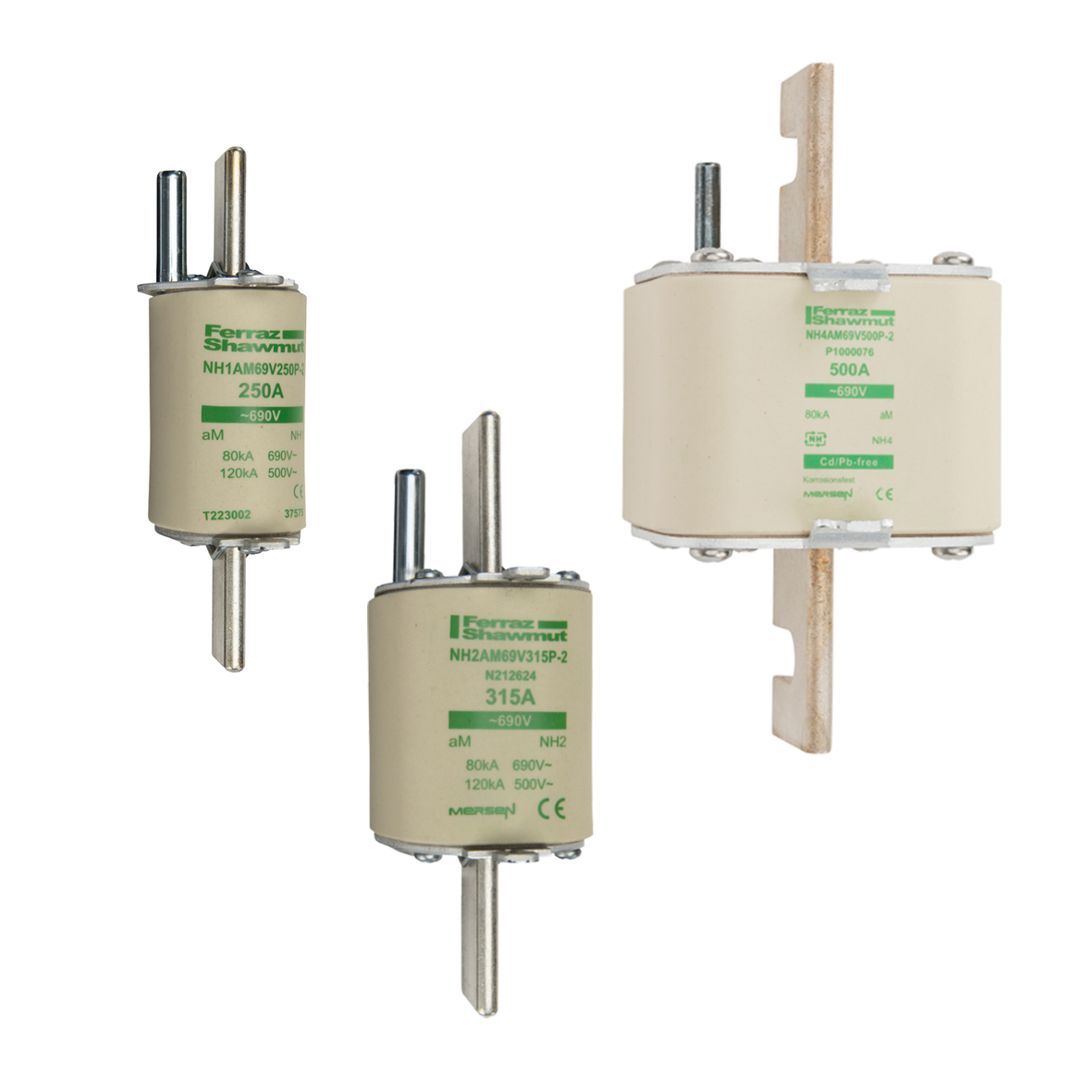 MERS NH2 aM 690Vac 80kA 400A striker IEC - NH2AM69V400P-2 - S213640