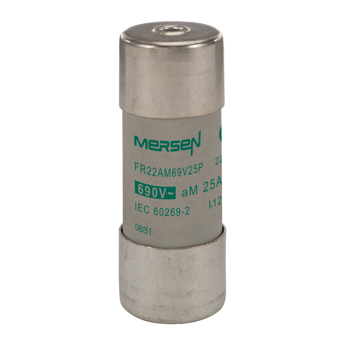 MERS 22x58mm aM 690Vac 120kA  25A striker IEC - FR22AM69V25P - Q213615