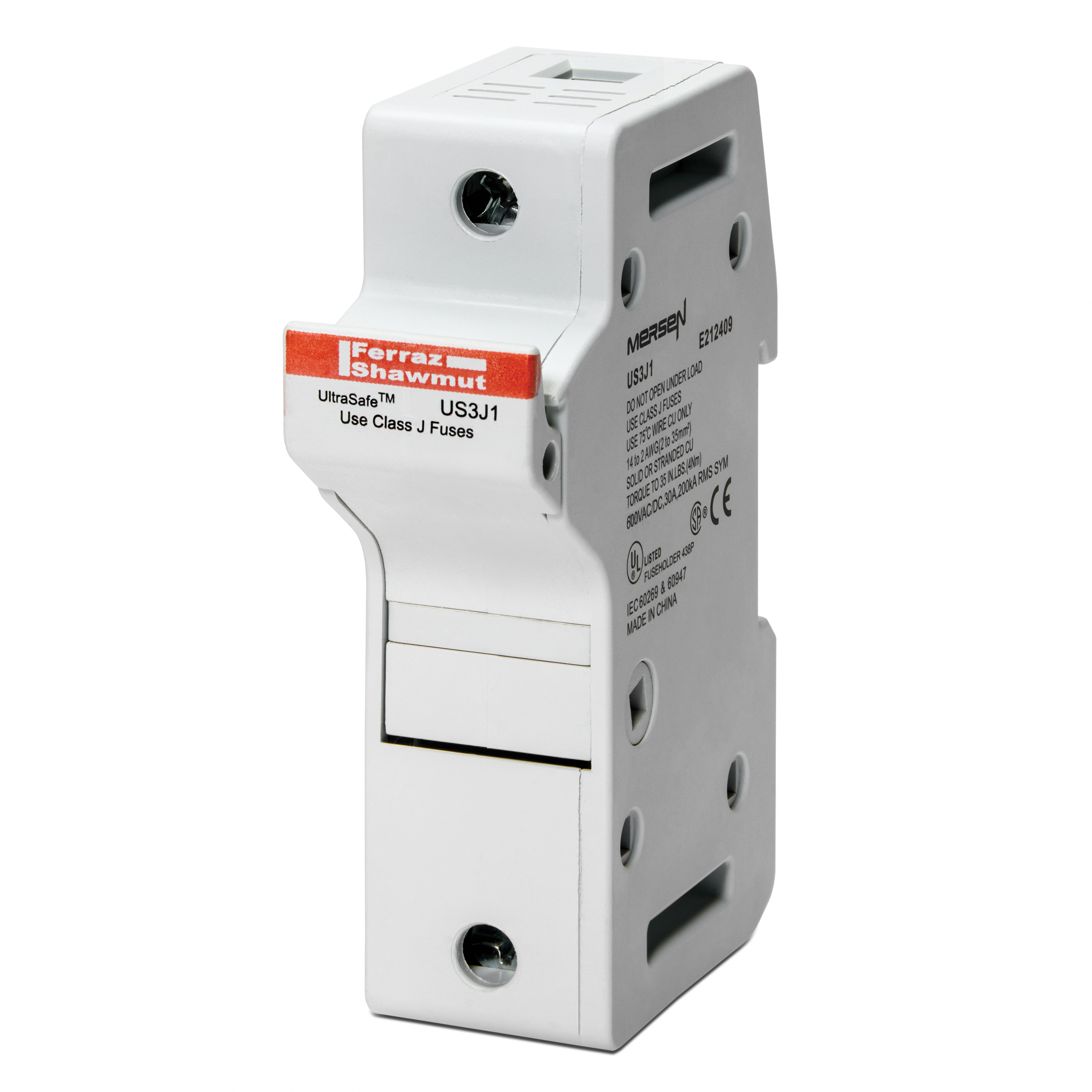 MERS Fuse holder Class J 3P 600Vac/dc max. 30A - US3J3