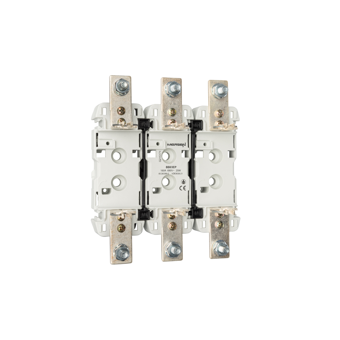 MERS Fuse holder NH0 3P 1000Vac/dc max. 160A - IEC BB03EP - G215171