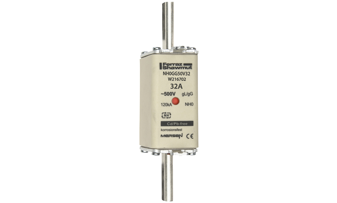 MERS NH0 gG 500Vac/250Vdc 120kAac/80kAdc 32A double ind. IEC - NH0GG50V32 - W216702