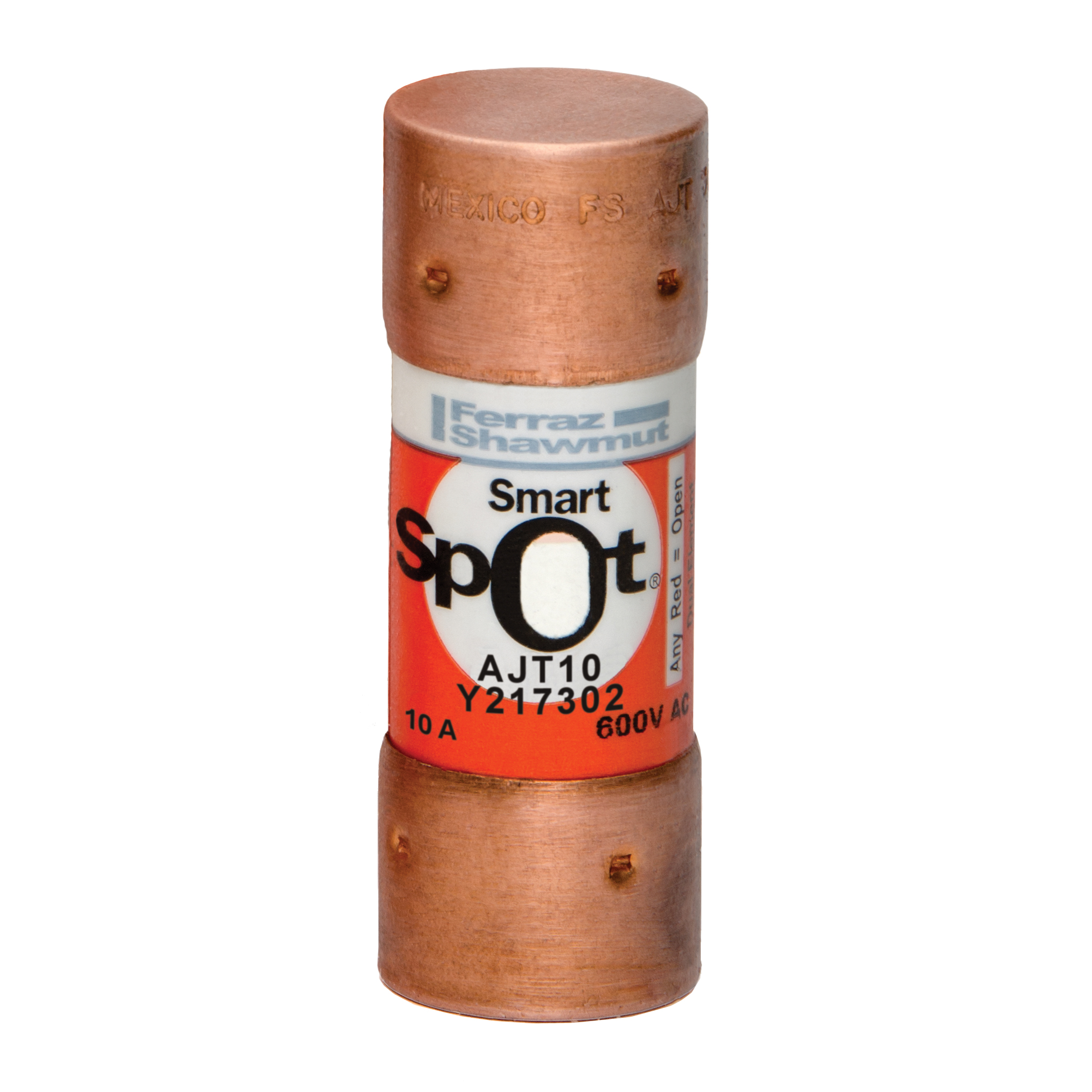 MERS 21x57mm Class J Time delay 600Vac/500Vdc 200kAac/100kAdc 10A IEC/UL - AJT10 - Y217302J