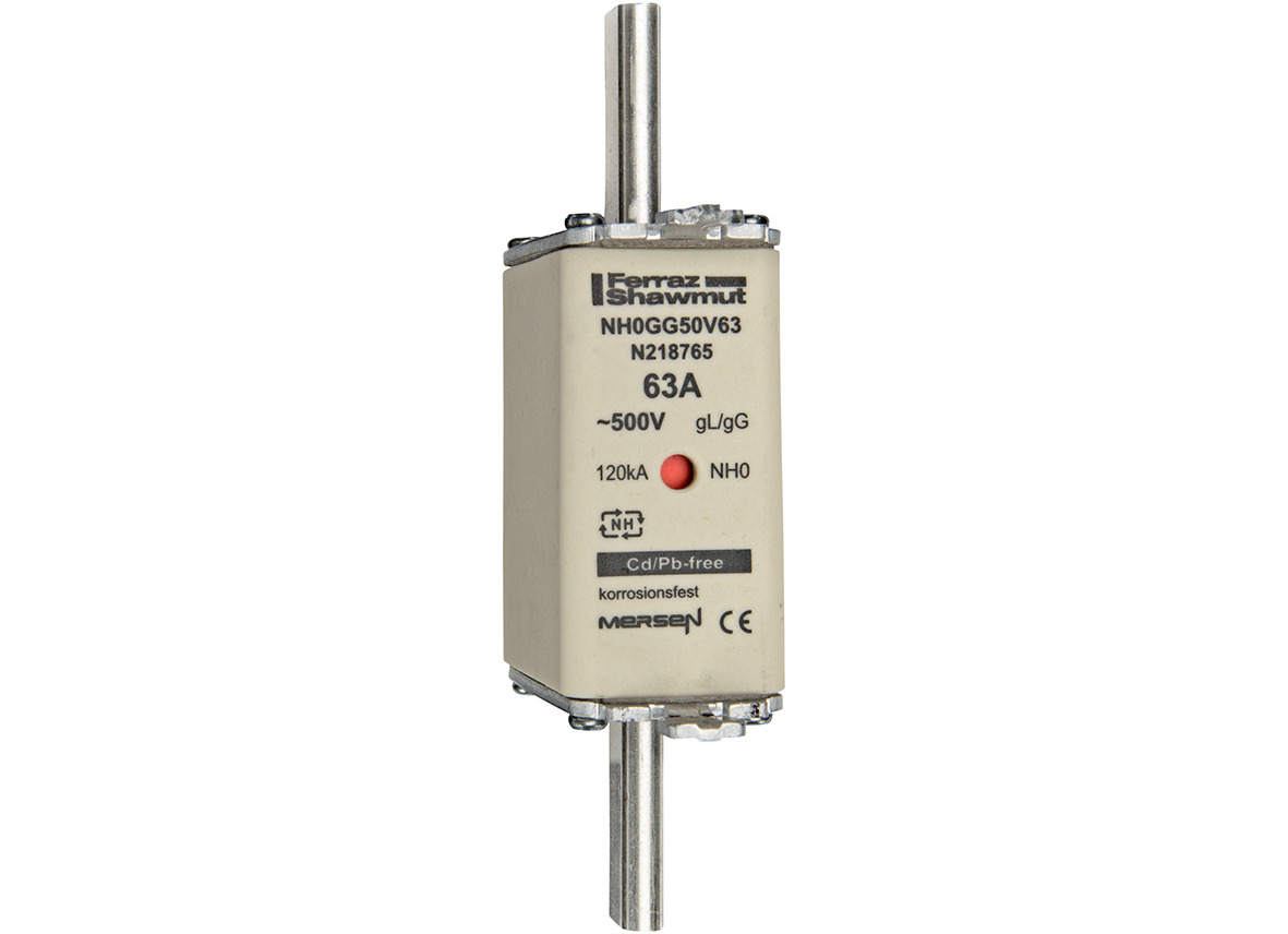 MERS NH0 gG 500Vac/250Vdc 120kAac/80kAdc 63A double ind. IEC - NH0GG50V63 - N218765