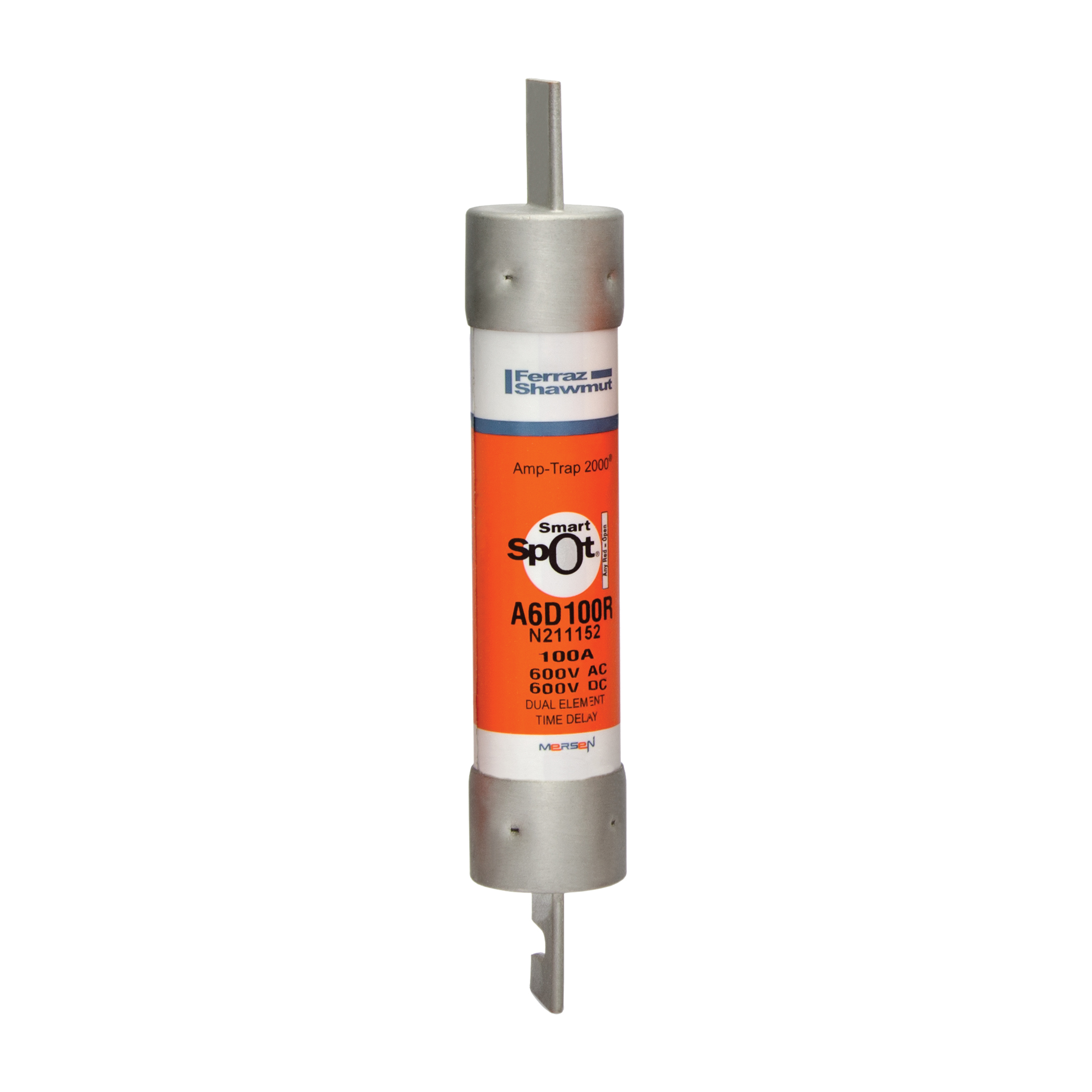 MERS 34x200mm Class RK1 Time delay 600Vac/dc 200kAac/100kAdc 100A - A6D100R